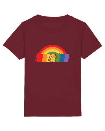 Rainbow Cat Burgundy