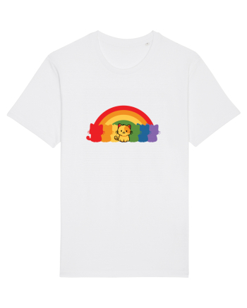 Rainbow Cat White