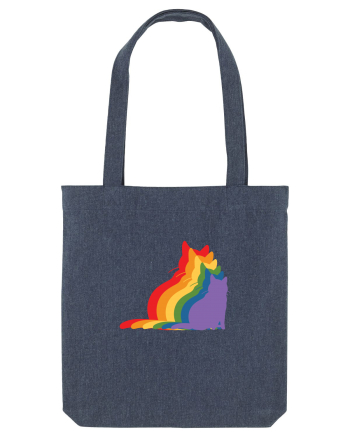 Rainbow Cat Midnight Blue