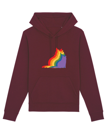 Rainbow Cat Burgundy