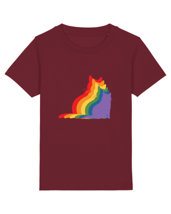 Rainbow Cat Burgundy