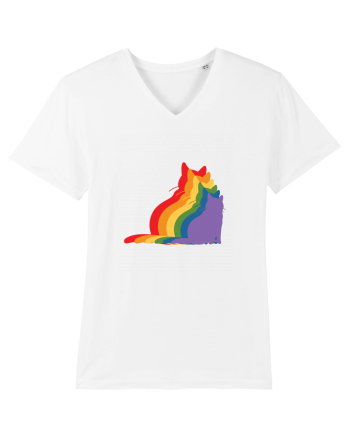 Rainbow Cat White