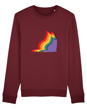 Rainbow Cat Burgundy