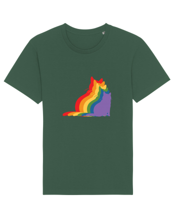Rainbow Cat Bottle Green