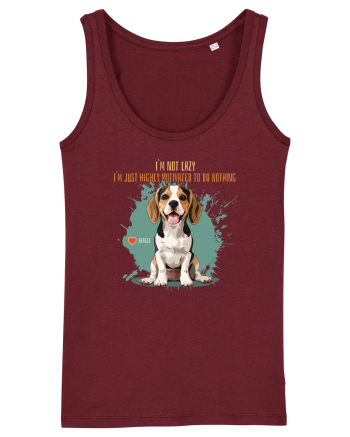 NOT LAZY, JUST MOTIVATED TO DO NOTHING - Beagle Burgundy