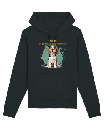 NOT LAZY, JUST MOTIVATED TO DO NOTHING - Beagle Black