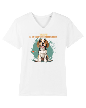 NOT LAZY, JUST MOTIVATED TO DO NOTHING - Beagle White
