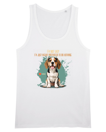 NOT LAZY, JUST MOTIVATED TO DO NOTHING - Beagle White