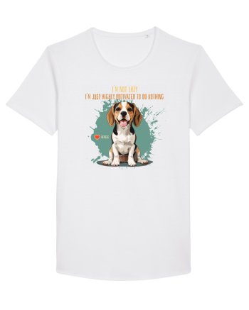 NOT LAZY, JUST MOTIVATED TO DO NOTHING - Beagle White