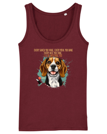 EVERY SNACK YOU MAKE, I`LL BE WATCHING YOU - Beagle Burgundy