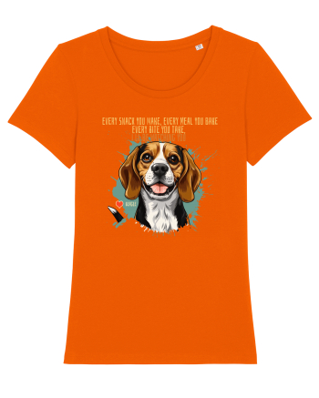 EVERY SNACK YOU MAKE, I`LL BE WATCHING YOU - Beagle Bright Orange