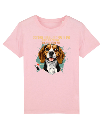 EVERY SNACK YOU MAKE, I`LL BE WATCHING YOU - Beagle Cotton Pink