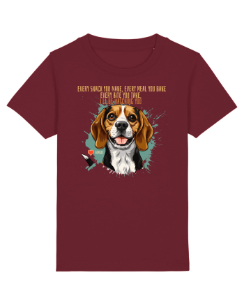 EVERY SNACK YOU MAKE, I`LL BE WATCHING YOU - Beagle Burgundy