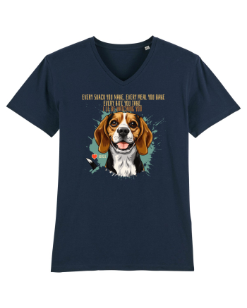 EVERY SNACK YOU MAKE, I`LL BE WATCHING YOU - Beagle French Navy