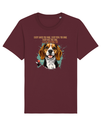 EVERY SNACK YOU MAKE, I`LL BE WATCHING YOU - Beagle Burgundy