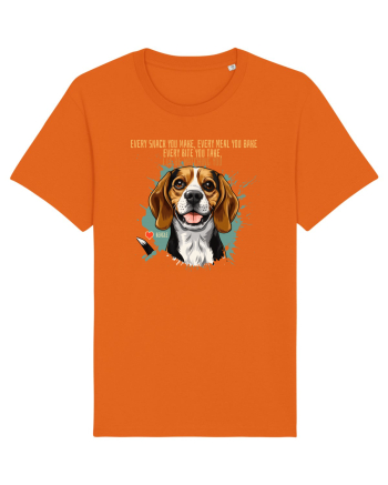 EVERY SNACK YOU MAKE, I`LL BE WATCHING YOU - Beagle Bright Orange