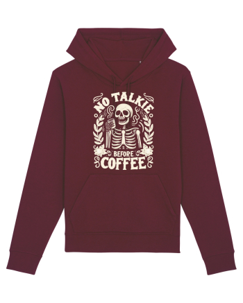 No Talkie before Coffee Burgundy