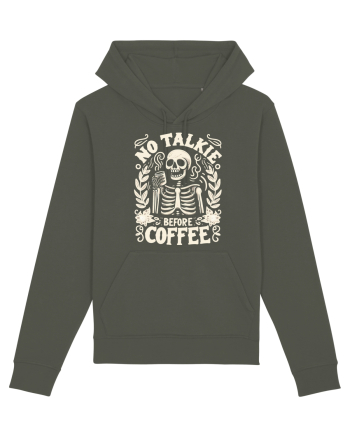 No Talkie before Coffee Khaki