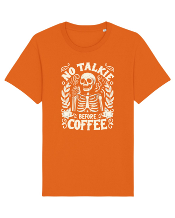 No Talkie before Coffee Bright Orange
