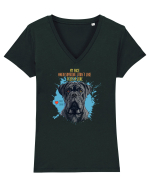 MY FACE WHEN SOMEONE TELLS A JOKE - Cane Corso Tricou mânecă scurtă guler V Damă Evoker