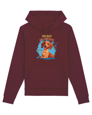 SHINE BRIGHT LIKE A DACHSUND - Dachsund / Teckel Burgundy