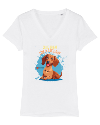 SHINE BRIGHT LIKE A DACHSUND - Dachsund / Teckel White
