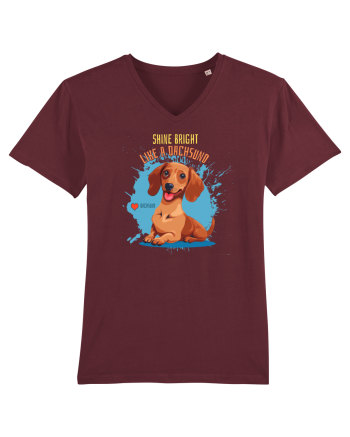 SHINE BRIGHT LIKE A DACHSUND - Dachsund / Teckel Burgundy
