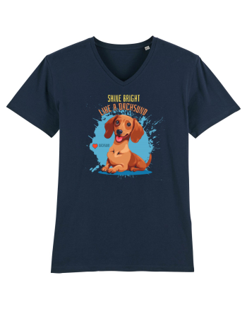 SHINE BRIGHT LIKE A DACHSUND - Dachsund / Teckel French Navy