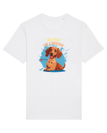 SHINE BRIGHT LIKE A DACHSUND - Dachsund / Teckel White