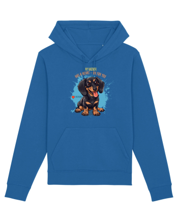 MY WIENER HAS A HEART ON - Dachsund / Teckel Royal Blue