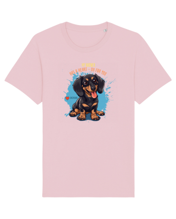 MY WIENER HAS A HEART ON - Dachsund / Teckel Cotton Pink