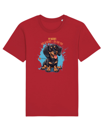 MY WIENER HAS A HEART ON - Dachsund / Teckel Red