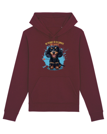NU TREBUIE SA FIU CUMINTE, SUNT SIMPATIC - Dachsund / Teckel Burgundy