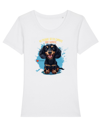 NU TREBUIE SA FIU CUMINTE, SUNT SIMPATIC - Dachsund / Teckel White