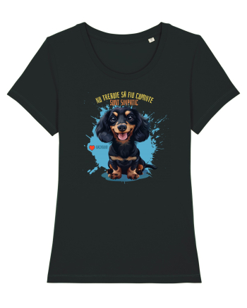 NU TREBUIE SA FIU CUMINTE, SUNT SIMPATIC - Dachsund / Teckel Black