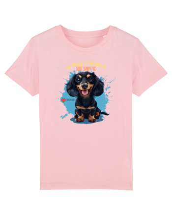 NU TREBUIE SA FIU CUMINTE, SUNT SIMPATIC - Dachsund / Teckel Cotton Pink