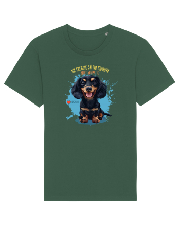 NU TREBUIE SA FIU CUMINTE, SUNT SIMPATIC - Dachsund / Teckel Bottle Green