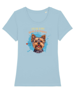 I JUST LIKE TO SMILE - Yorkshire Terrier Tricou mânecă scurtă guler larg fitted Damă Expresser
