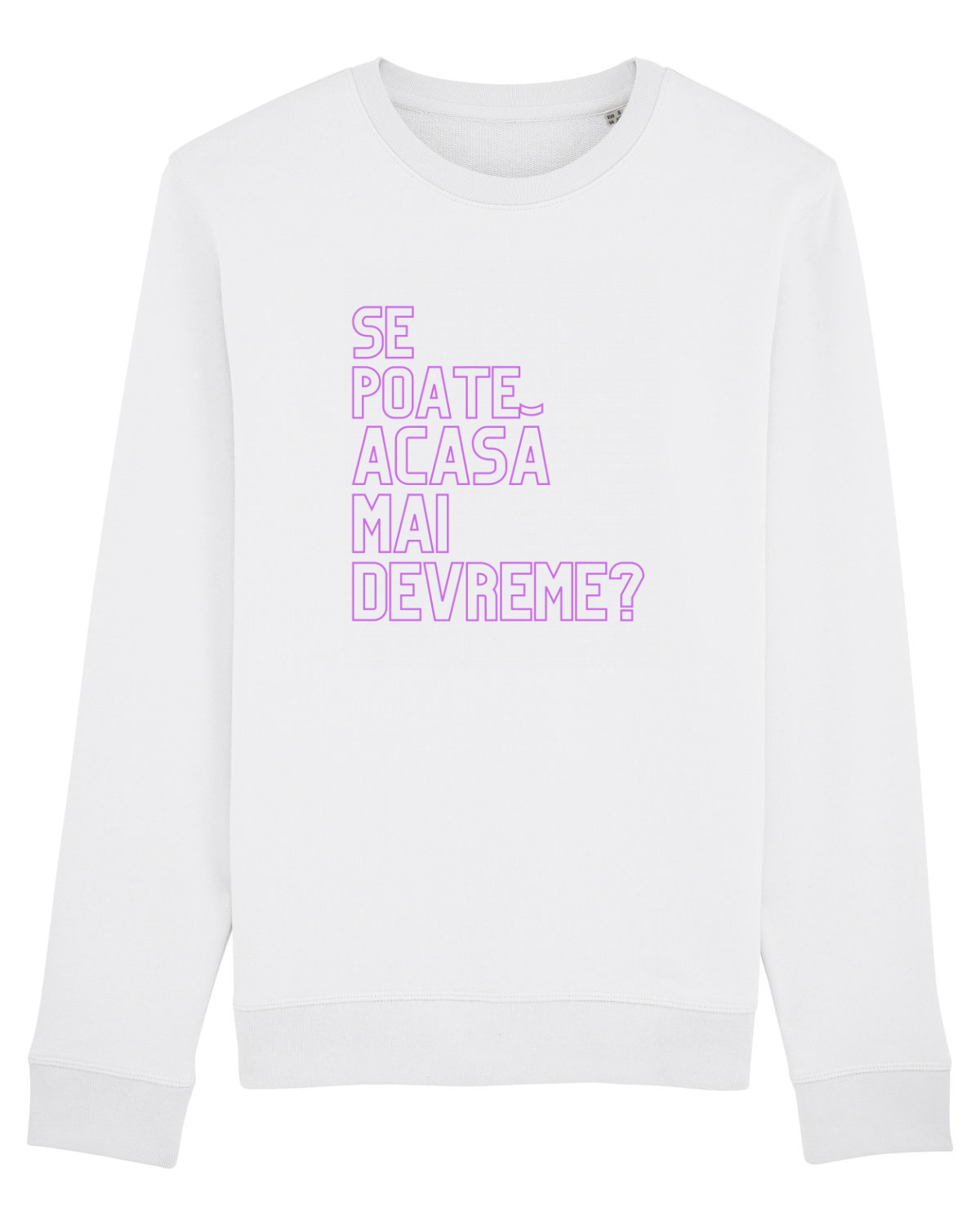 Bluză mânecă lungă Unisex Rise White