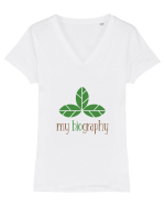 My Biography Tricou mânecă scurtă guler V Damă Evoker