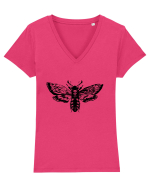 Death Moth Tricou mânecă scurtă guler V Damă Evoker