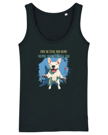FIRST WE STEAL YOUR HEART, THEN YOUR BED & SOFA - Bull Terrier Black