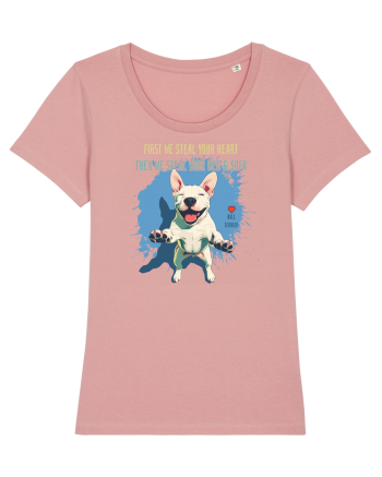 FIRST WE STEAL YOUR HEART, THEN YOUR BED & SOFA - Bull Terrier Canyon Pink