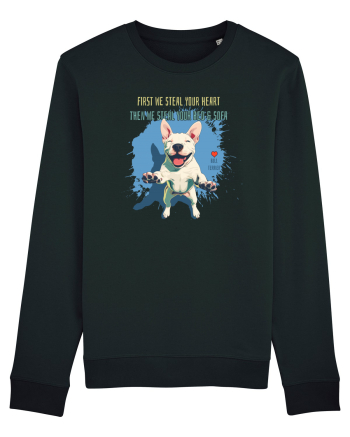 FIRST WE STEAL YOUR HEART, THEN YOUR BED & SOFA - Bull Terrier Black