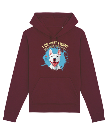 I DO WHAT I WANT & I DON`T GIVE A FLUFF - Bull Terrier Burgundy