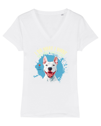 I DO WHAT I WANT & I DON`T GIVE A FLUFF - Bull Terrier White