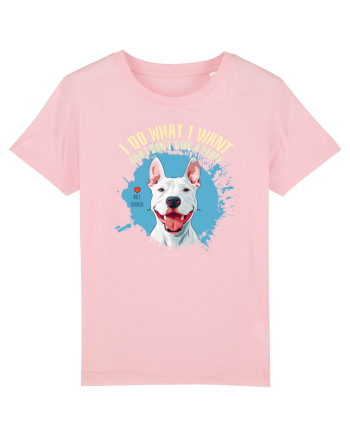 I DO WHAT I WANT & I DON`T GIVE A FLUFF - Bull Terrier Cotton Pink
