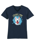 I DO WHAT I WANT & I DON`T GIVE A FLUFF - Bull Terrier Tricou mânecă scurtă guler V Bărbat Presenter