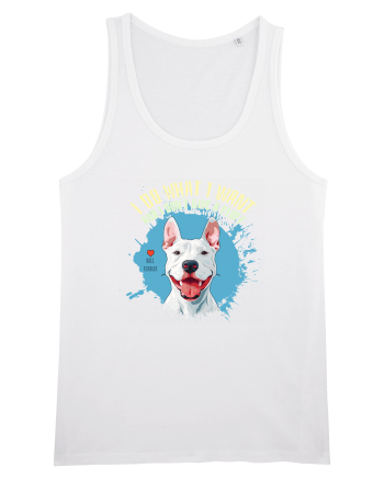 I DO WHAT I WANT & I DON`T GIVE A FLUFF - Bull Terrier White