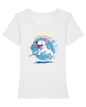 SCUZE CA TE ENERVEZ, TE VOI ENERVA IAR - Bull Terrier White